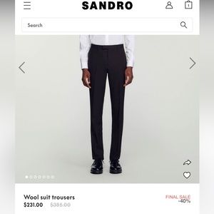 Sandro blue wool dress pants size 40 - US 31-32 - perfect condition